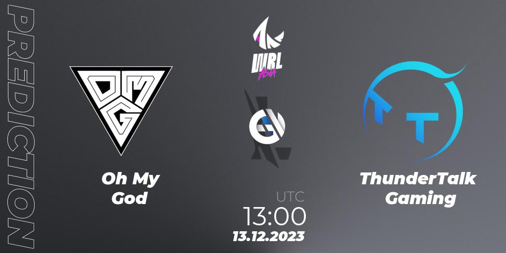 Oh My God - ThunderTalk Gaming: ennuste. 13.12.2023 at 13:00, Wild Rift, WRL Asia 2023 - Season 2 - Regular Season