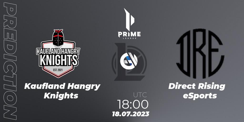 Kaufland Hangry Knights - Direct Rising eSports: ennuste. 18.07.2023 at 20:00, LoL, Prime League 2nd Division Summer 2023