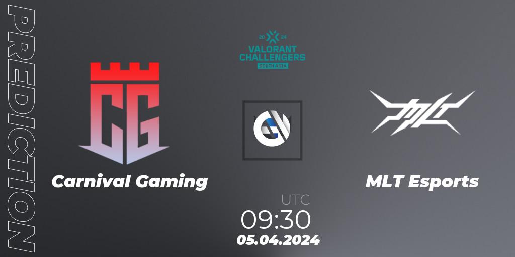 Carnival Gaming - MLT Esports: ennuste. 05.04.2024 at 09:30, VALORANT, VALORANT Challengers 2024 South Asia: Split 1 - Cup 2