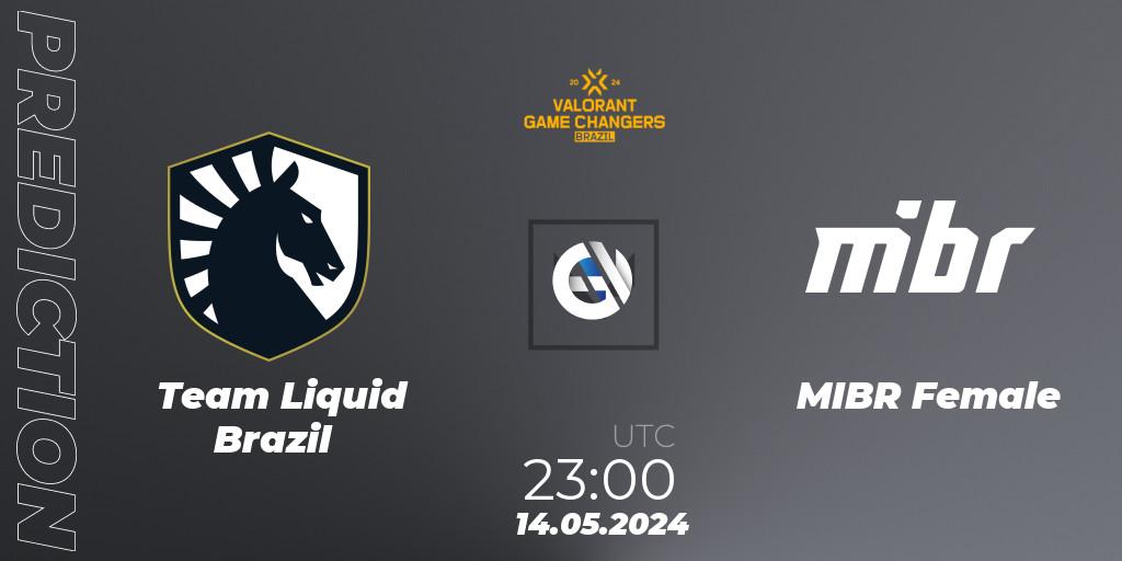 Team Liquid Brazil - MIBR Female: ennuste. 14.05.2024 at 23:00, VALORANT, VCT 2024: Game Changers Brazil Series 1