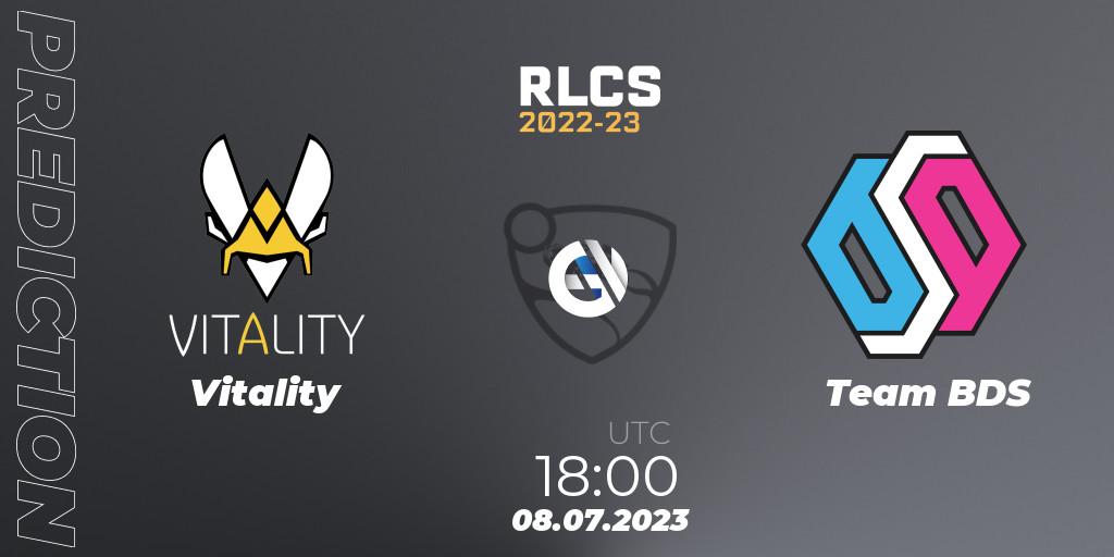 Vitality - Team BDS: ennuste. 08.07.2023 at 19:15, Rocket League, RLCS 2022-23 Spring Major