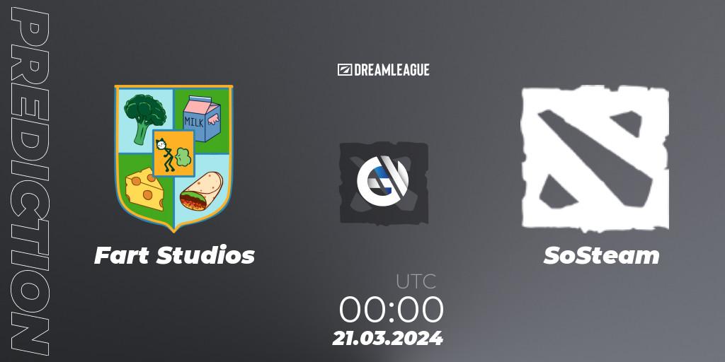 Fart Studios - SoSteam: ennuste. 21.03.24, Dota 2, DreamLeague Season 23: North America Closed Qualifier