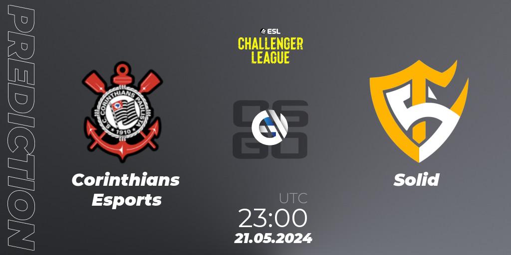Corinthians Esports - Solid: ennuste. 21.05.2024 at 23:00, Counter-Strike (CS2), ESL Challenger League Season 47: South America