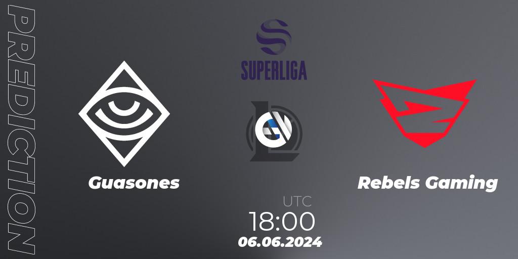Guasones - Rebels Gaming: ennuste. 06.06.2024 at 18:00, LoL, LVP Superliga Summer 2024