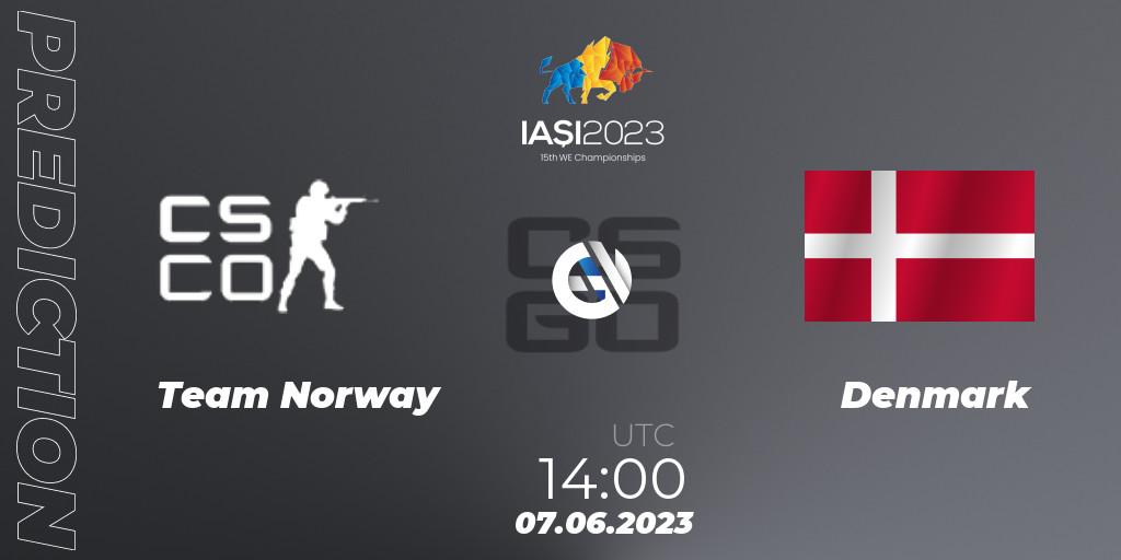 Team Norway - Denmark: ennuste. 07.06.2023 at 14:00, Counter-Strike (CS2), IESF World Esports Championship 2023: Northern Europe Qualifier