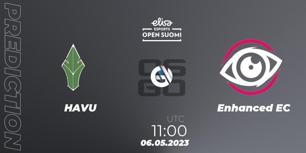 HAVU - Enhanced EC: ennuste. 06.05.2023 at 16:00, Counter-Strike (CS2), Elisa Open Suomi Season 5