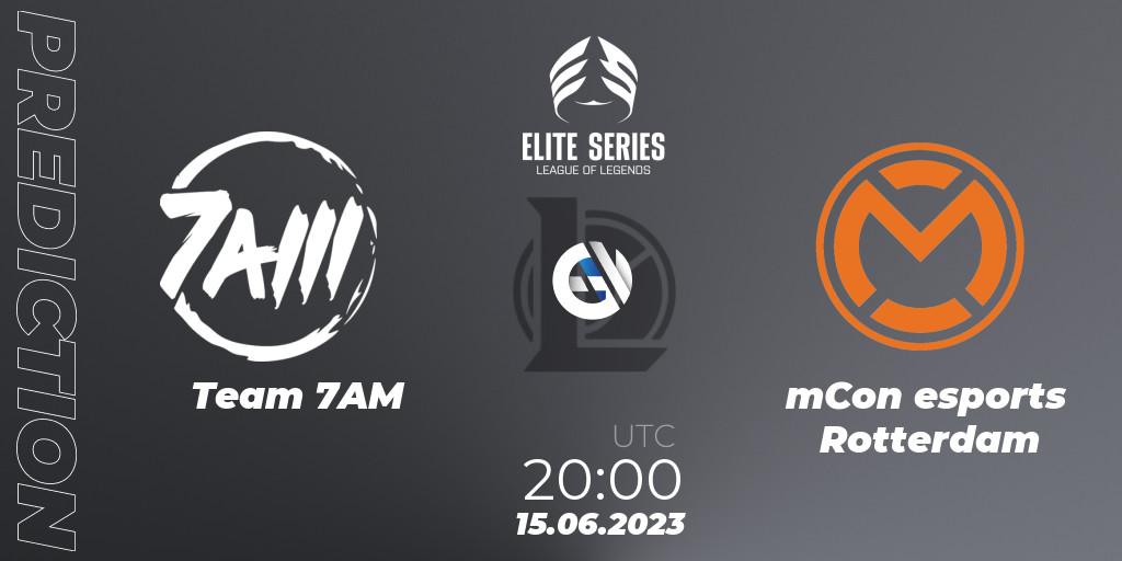 Team 7AM - mCon esports Rotterdam: ennuste. 15.06.2023 at 20:00, LoL, Elite Series Summer 2023