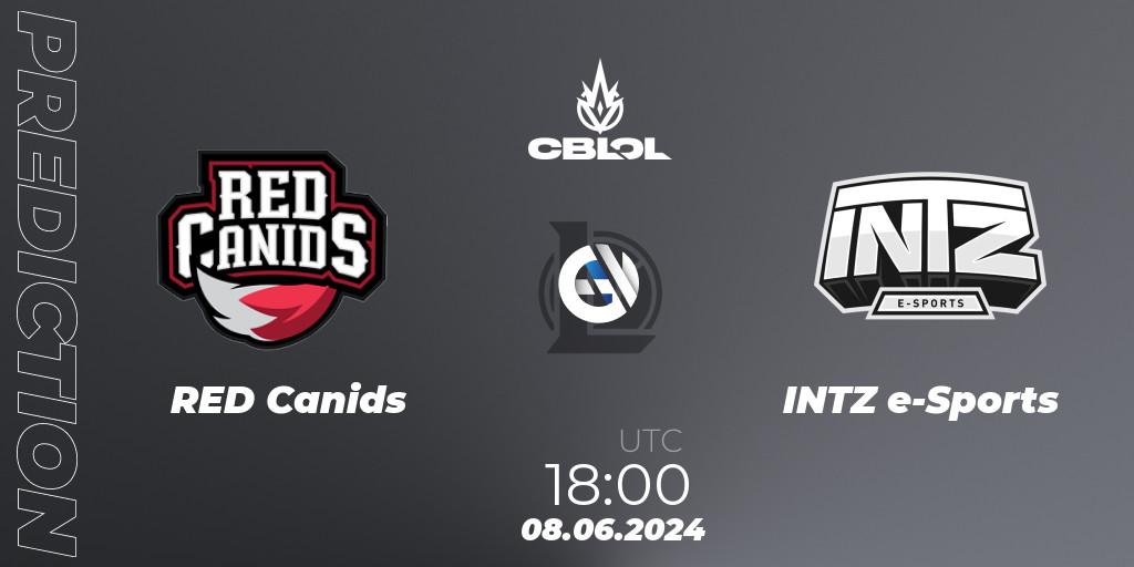 RED Canids - INTZ e-Sports: ennuste. 08.06.2024 at 18:00, LoL, CBLOL Split 2 2024 - Group Stage