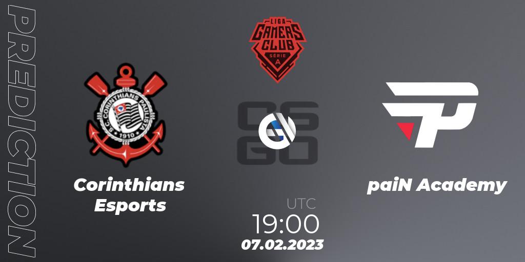 Corinthians Esports - paiN Academy: ennuste. 07.02.23, CS2 (CS:GO), Gamers Club Liga Série A: January 2023