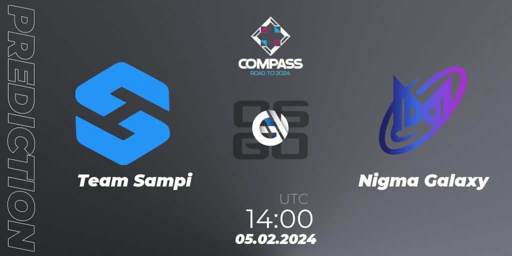 Team Sampi - Nigma Galaxy: ennuste. 05.02.2024 at 14:00, Counter-Strike (CS2), YaLLa Compass Spring 2024 Contenders