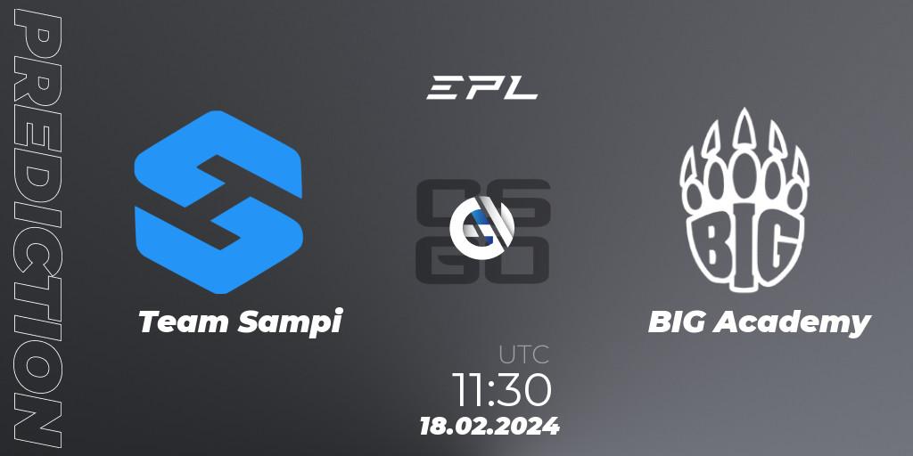 Team Sampi - BIG Academy: ennuste. 18.02.24, CS2 (CS:GO), European Pro League Season 15: Division 2