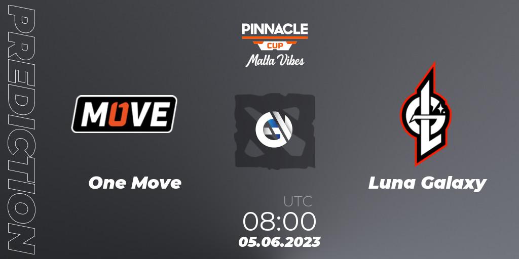 One Move - Luna Galaxy: ennuste. 05.06.23, Dota 2, Pinnacle Cup: Malta Vibes #2