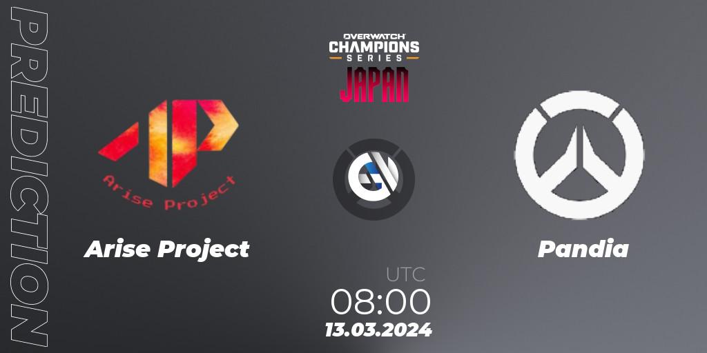 Arise Project - Pandia: ennuste. 13.03.2024 at 09:00, Overwatch, Overwatch Champions Series 2024 - Stage 1 Japan