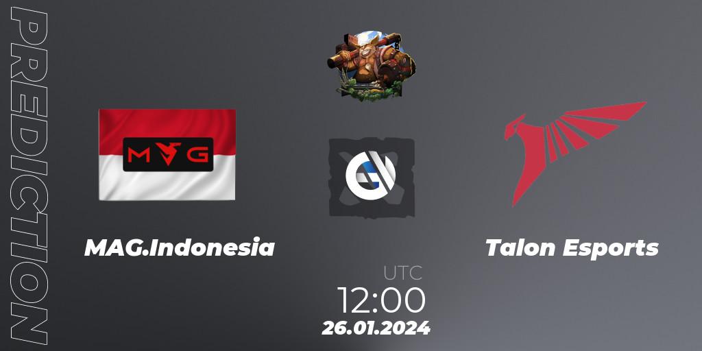 MAG.Indonesia - Talon Esports: ennuste. 26.01.2024 at 12:00, Dota 2, ESL One Birmingham 2024: Southeast Asia Closed Qualifier
