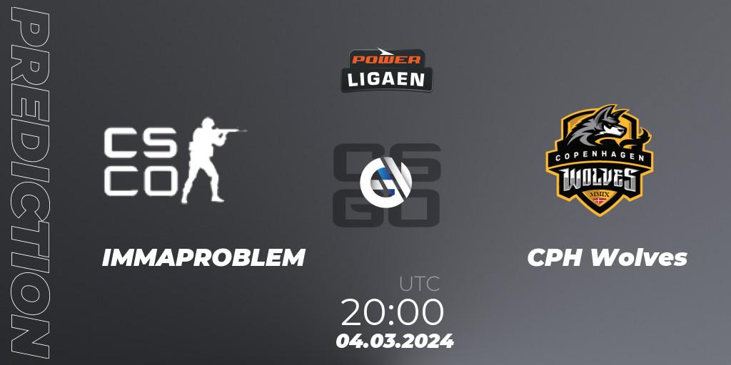 IMMAPROBLEM - CPH Wolves: ennuste. 06.03.2024 at 20:00, Counter-Strike (CS2), Dust2.dk Ligaen Season 25