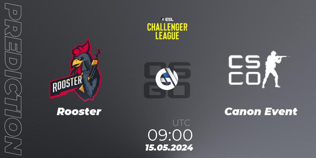 Rooster - Canon Event: ennuste. 15.05.2024 at 09:00, Counter-Strike (CS2), ESL Challenger League Season 47: Oceania
