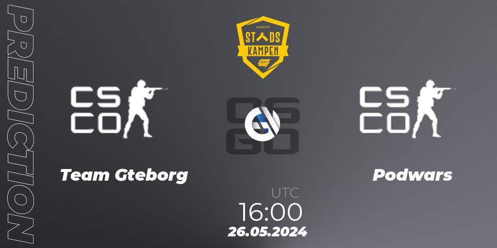 Team Göteborg - Podwars: ennuste. 26.05.2024 at 16:00, Counter-Strike (CS2), LuckyCasino Stadskampen