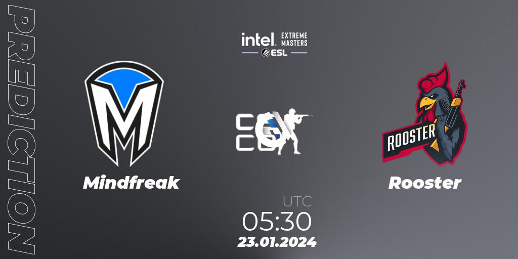Mindfreak - Rooster: ennuste. 23.01.2024 at 05:30, Counter-Strike (CS2), Intel Extreme Masters China 2024: Oceanic Closed Qualifier