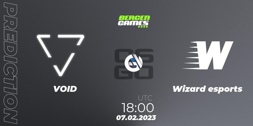 VOID - Wizard esports: ennuste. 07.02.23, CS2 (CS:GO), Bergen Games 2023: Online Stage