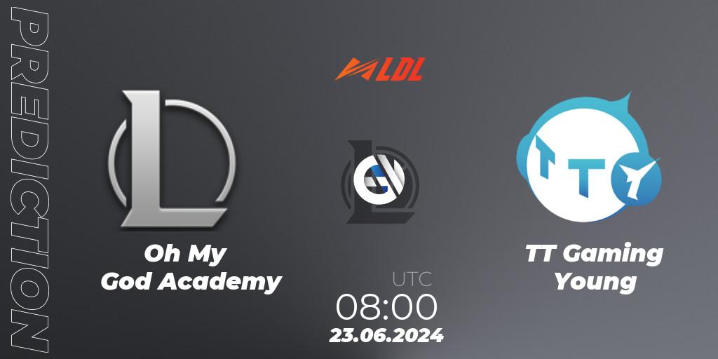 Oh My God Academy - TT Gaming Young: ennuste. 23.06.2024 at 08:00, LoL, LDL 2024 - Stage 3