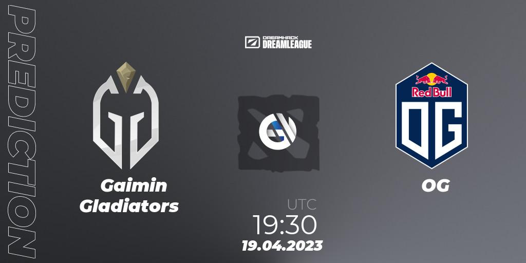Gaimin Gladiators - OG: ennuste. 19.04.2023 at 19:25, Dota 2, DreamLeague Season 19 - Group Stage 2