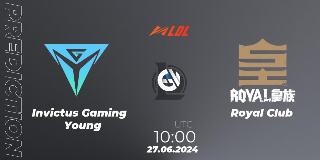 Invictus Gaming Young - Royal Club: ennuste. 27.06.2024 at 10:00, LoL, LDL 2024 - Stage 3