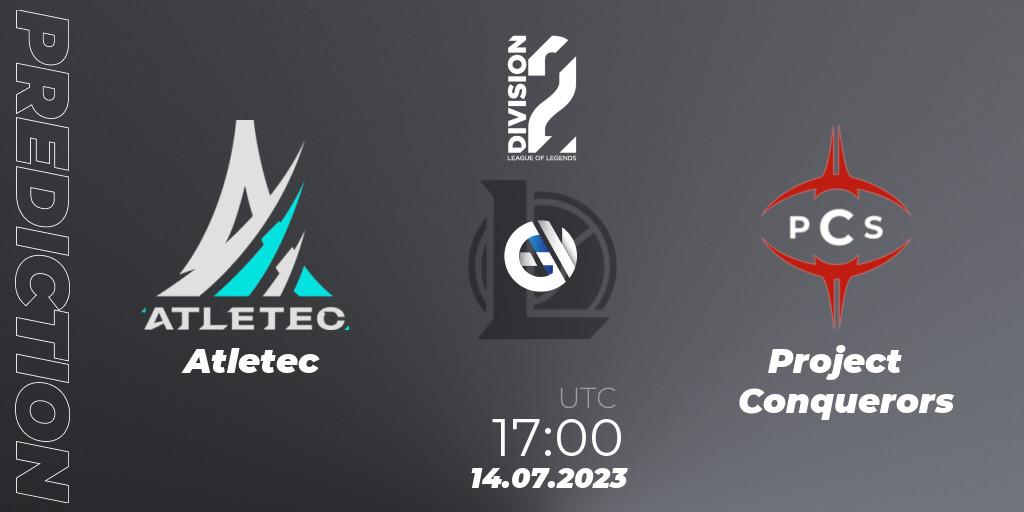 Atletec - Project Conquerors: ennuste. 14.07.23, LoL, LFL Division 2 Summer 2023 - Group Stage