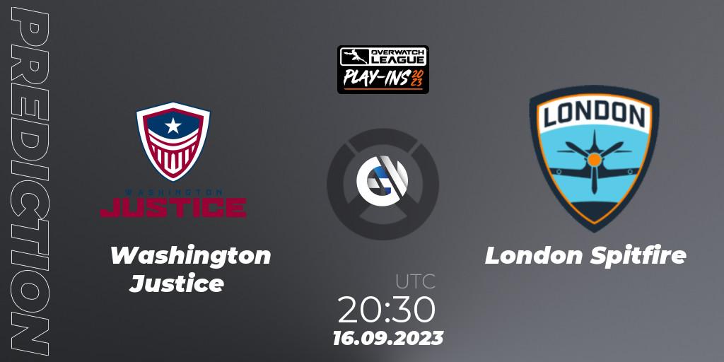 Washington Justice - London Spitfire: ennuste. 16.09.23, Overwatch, Overwatch League 2023 - Play-Ins