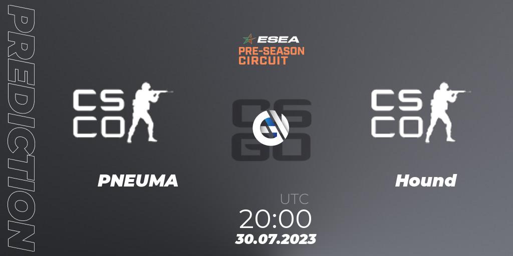 PNEUMA - Hound: ennuste. 30.07.2023 at 20:00, Counter-Strike (CS2), ESEA Pre-Season Circuit 2023: North American Final