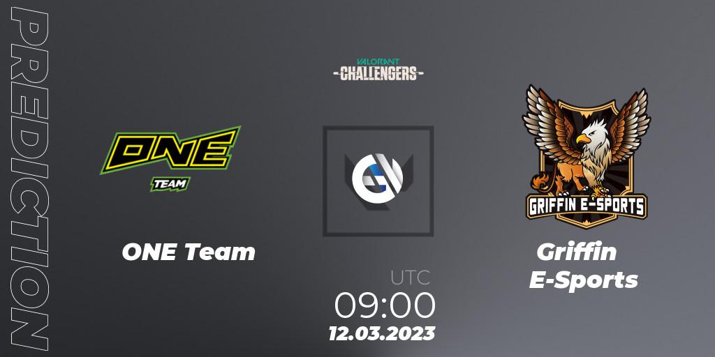 ONE Team - Griffin E-Sports: ennuste. 12.03.2023 at 09:00, VALORANT, VALORANT Challengers 2023: Hong Kong and Taiwan Split 1