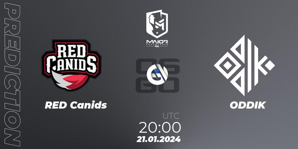 RED Canids - ODDIK: ennuste. 21.01.2024 at 20:00, Counter-Strike (CS2), PGL CS2 Major Copenhagen 2024 South America RMR Closed Qualifier