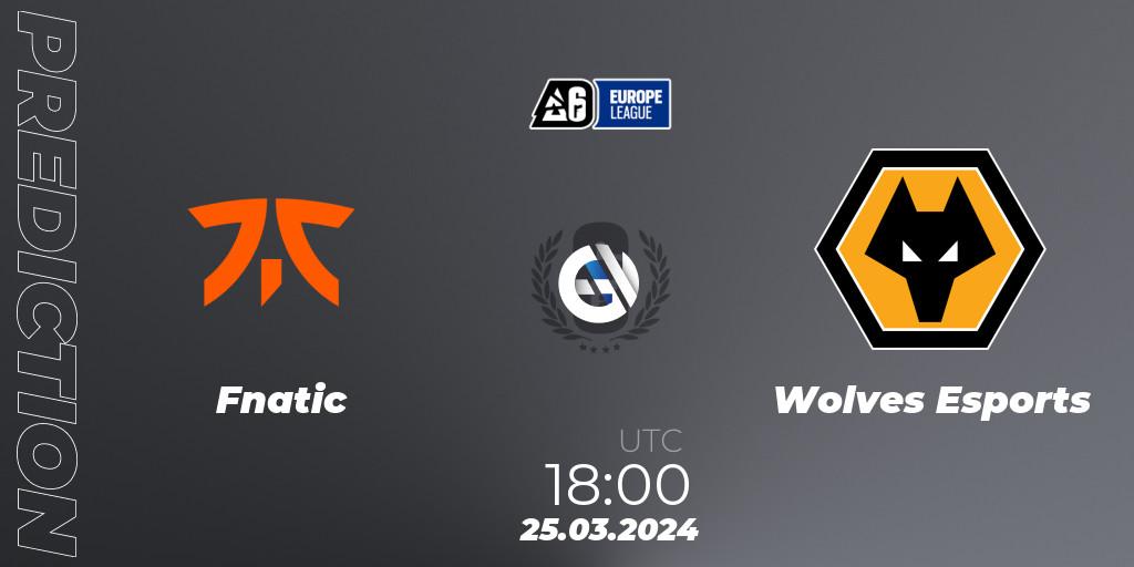 Fnatic - Wolves Esports: ennuste. 25.03.24, Rainbow Six, Europe League 2024 - Stage 1