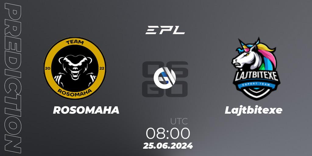 ROSOMAHA - Lajtbitexe: ennuste. 25.06.2024 at 08:00, Counter-Strike (CS2), European Pro League Season 18: Division 2