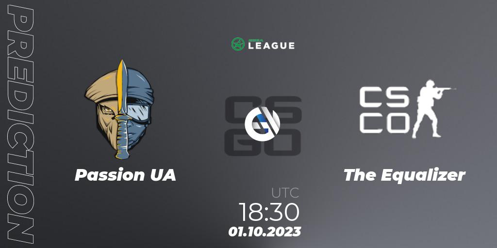 Passion UA - The Equalizer: ennuste. 01.10.2023 at 18:30, Counter-Strike (CS2), ESEA Season 46: Main Division - Europe
