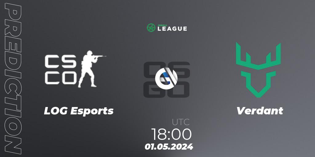 LOG Esports - Verdant: ennuste. 01.05.2024 at 18:00, Counter-Strike (CS2), ESEA Season 49: Advanced Division - Europe