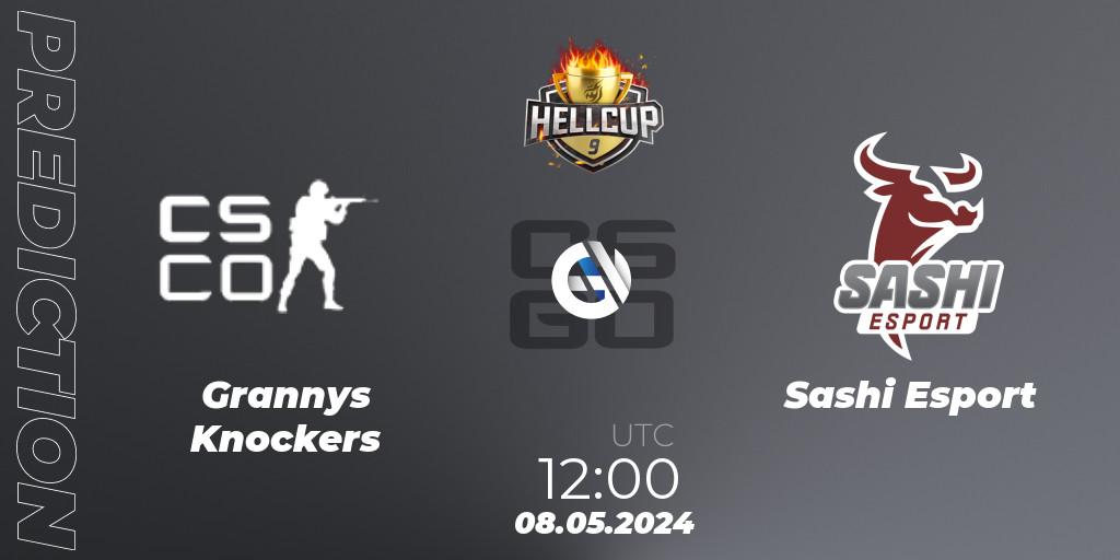 Grannys Knockers - Sashi Esport: ennuste. 08.05.2024 at 12:00, Counter-Strike (CS2), HellCup #9