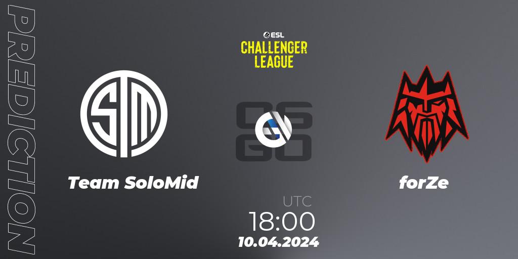Team SoloMid - forZe: ennuste. 10.04.24, CS2 (CS:GO), ESL Challenger League Season 47: Europe