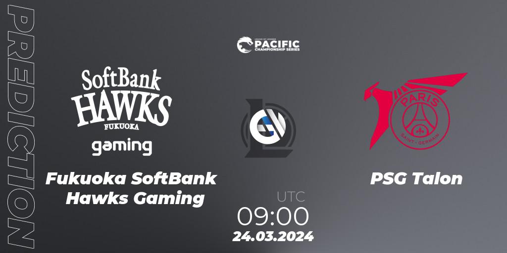 Fukuoka SoftBank Hawks Gaming - PSG Talon: ennuste. 24.03.24, LoL, PCS Playoffs Spring 2024