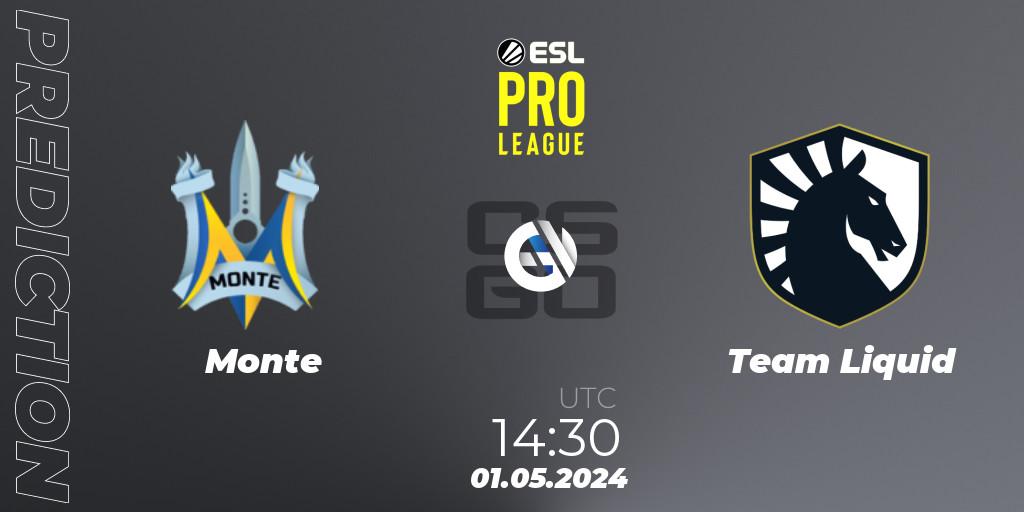 Monte - Team Liquid: ennuste. 01.05.24, CS2 (CS:GO), ESL Pro League Season 19