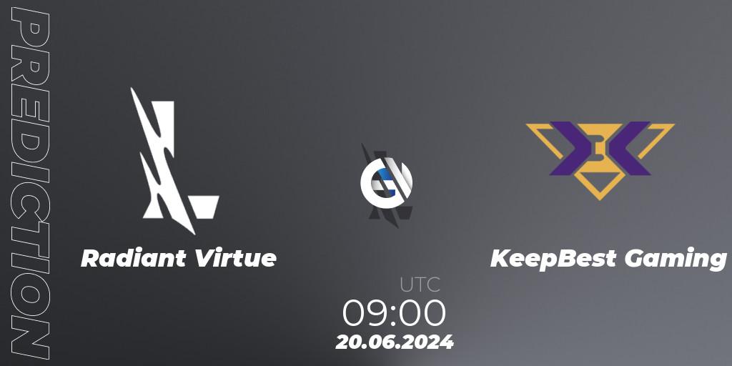 Radiant Virtue - KeepBest Gaming: ennuste. 20.06.2024 at 09:00, Wild Rift, Wild Rift Super League Summer 2024 - 5v5 Tournament Group Stage