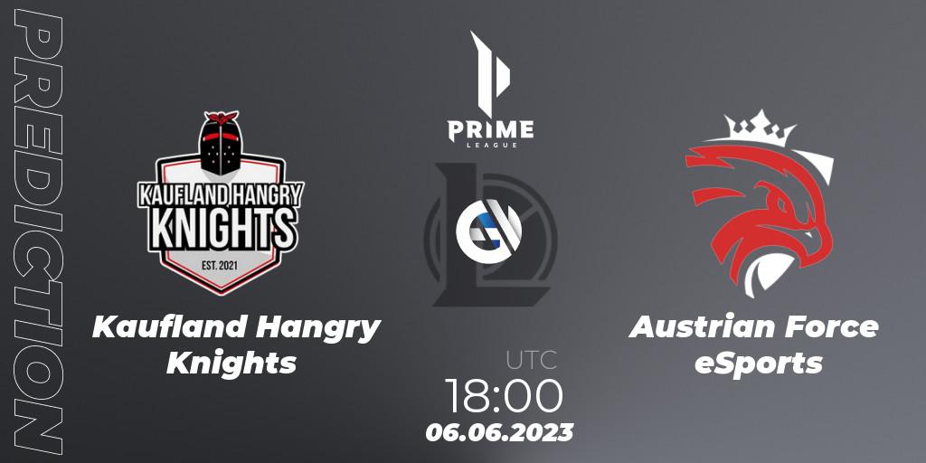 Kaufland Hangry Knights - Austrian Force eSports: ennuste. 06.06.2023 at 18:00, LoL, Prime League 2nd Division Summer 2023