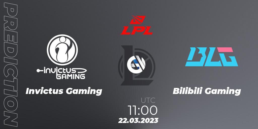 Invictus Gaming - Bilibili Gaming: ennuste. 22.03.2023 at 11:35, LoL, LPL Spring 2023 - Group Stage