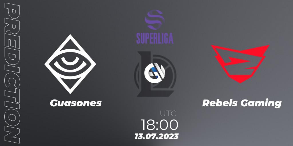 Guasones - Rebels Gaming: ennuste. 13.07.2023 at 18:00, LoL, Superliga Summer 2023 - Group Stage