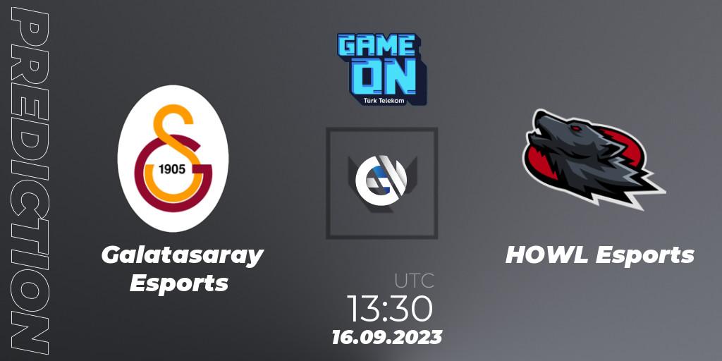 Galatasaray Esports - HOWL Esports: ennuste. 16.09.2023 at 13:30, VALORANT, GAMEON VALORANT Tournament