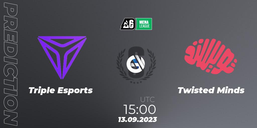 Triple Esports - Twisted Minds: ennuste. 13.09.2023 at 15:00, Rainbow Six, MENA League 2023 - Stage 2
