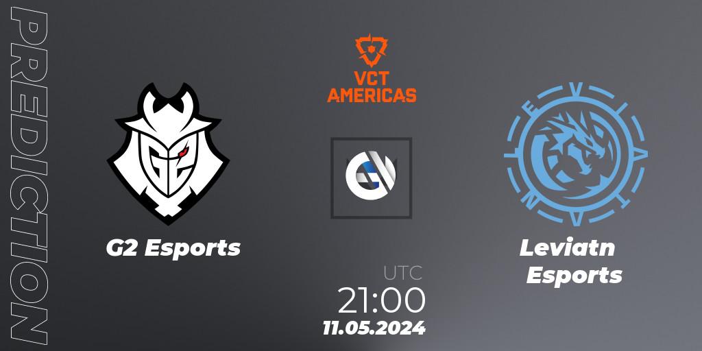 G2 Esports - Leviatán Esports: ennuste. 11.05.2024 at 21:00, VALORANT, VCT 2024: Americas League - Stage 1