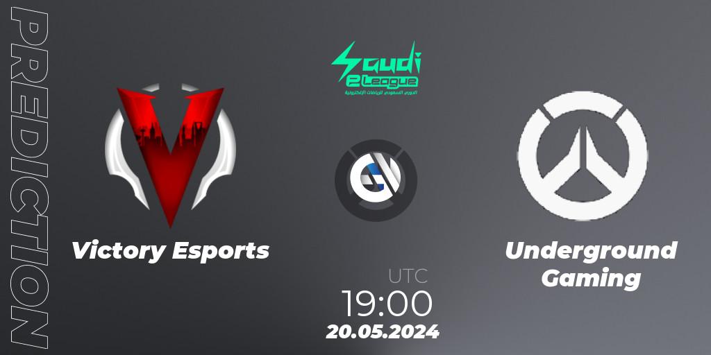 Victory Esports - Underground Gaming: ennuste. 20.05.2024 at 19:00, Overwatch, Saudi eLeague 2024 - Major 2 Phase 1