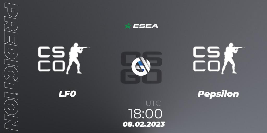 Cosmo Esports - Pepsilon: ennuste. 08.02.2023 at 18:00, Counter-Strike (CS2), ESEA Season 44: Advanced Division - Europe