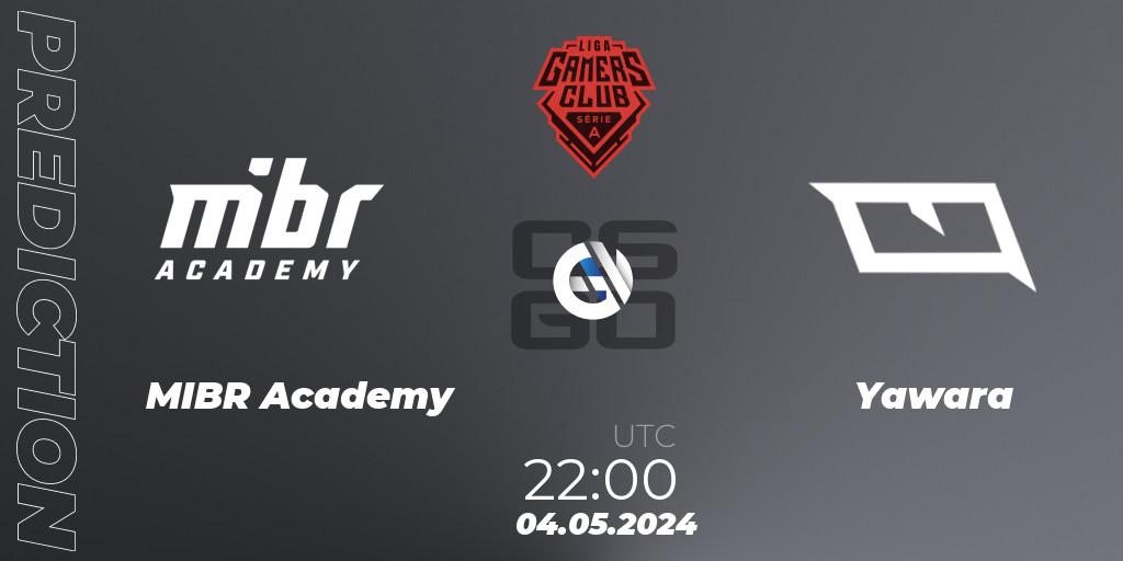 MIBR Academy - Yawara: ennuste. 04.05.2024 at 22:00, Counter-Strike (CS2), Gamers Club Liga Série A: April 2024