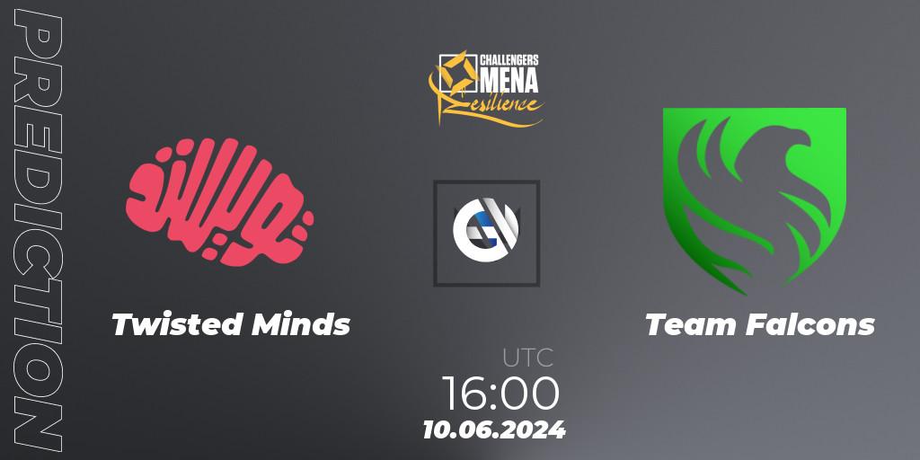 Twisted Minds - Team Falcons: ennuste. 10.06.2024 at 16:00, VALORANT, VALORANT Challengers 2024 MENA: Resilience Split 2 - GCC and Iraq